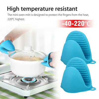 Silicone Heat Resistant Gloves | Non Stick Anti-slip Pot Bowel Holder Clip